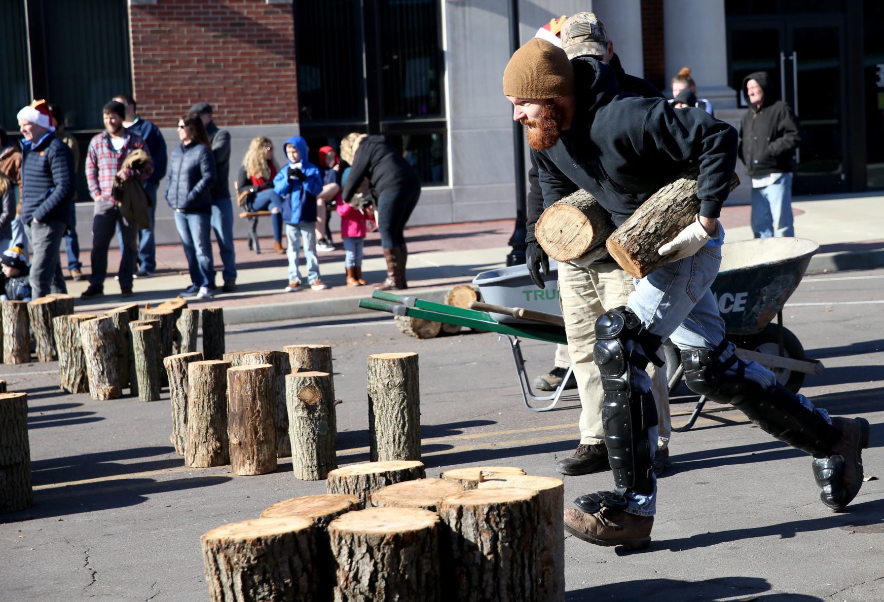 First-Ever Log Splitting Contest in downtown Hillsboro